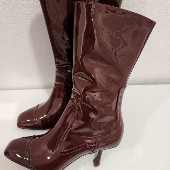 Zimmerman Patent Boots in Bordeaux - Picture 4 of 10